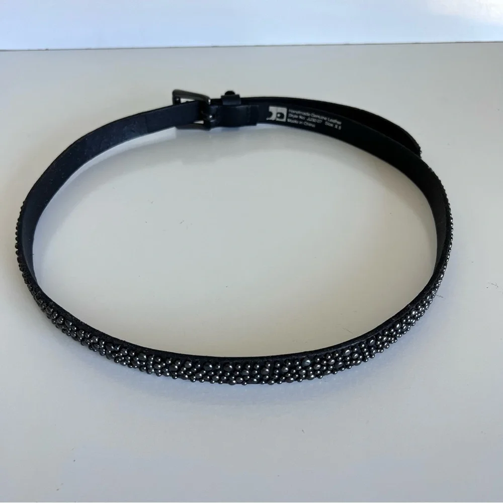 Joe’s Jeans Women’s Handmade Genuine Black Leather Studded‎ Belt